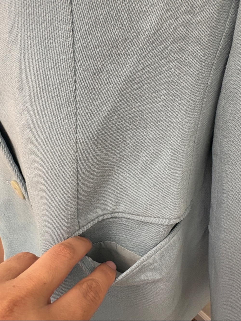 Giorgio Armani Women’s Blazer Light Blue Tailored Jacket Luxe Designer Size 14 - Picture 9 of 13